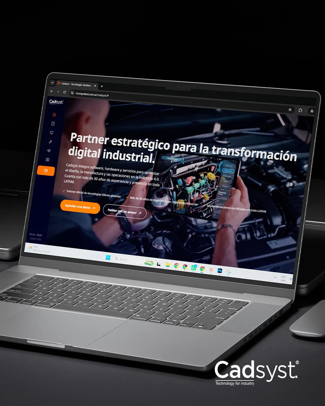 Desarrollo web Cadsyst · tecnología industrial